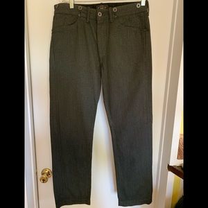 RRL New Grey pinstripe/speck Flat Front Chino 32w